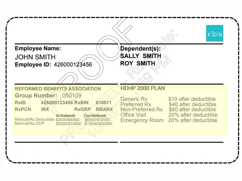 Sample RBA Rx card